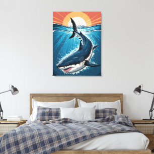Toile Grand requin blanc