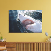 Toile Grand requin blanc en mer (Insitu(Salon))