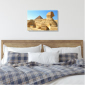 Toile Grand Sphinx de Gizeh avec la pyramide de Khafre - (Insitu(Chambre))