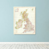Toile Grande-Bretagne, Irlande - Map of UK, Ireland (Insitu (Plancher de Bois))
