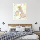 Toile Grande-Bretagne, Irlande - Map of UK, Ireland (Insitu(Chambre))