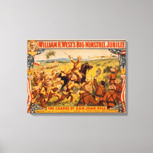 Toile Grande charge de jubilé de troubadour de colline
