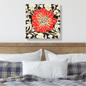 Toile Grande Fleur Rouge Art Nouveau (Insitu(Chambre))