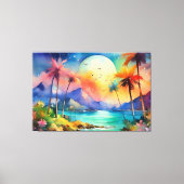 Toile Grande lune Tropical XL art (Recto)
