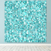 Toile Grande Mosaïque Turquoise Mur Décor Art (Insitu (Plancher de Bois))
