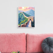 Toile Grande Muraille de Chine | Peinture de voyage (Insitu(Salon))
