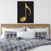 Toile grande note de musique couleur or (Insitu(Chambre))