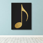 Toile grande note de musique couleur or (Insitu (Plancher de Bois))