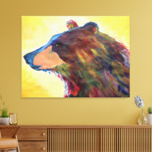 Toile Grande Ours Abstrait coloré (Insitu(Salon))