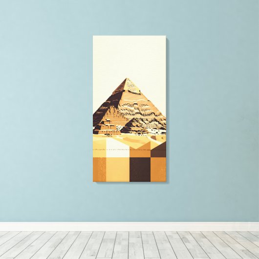 Toile Grande Pyramide de Gizeh (Insitu (Plancher de Bois))