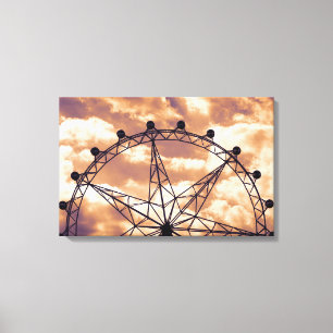 Toile Grande roue sur ciel