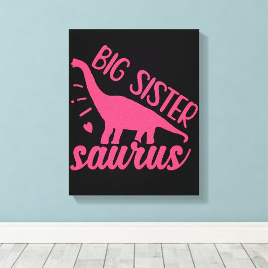 Toile Grande soeur Saurus en rose (Insitu (Plancher de Bois))