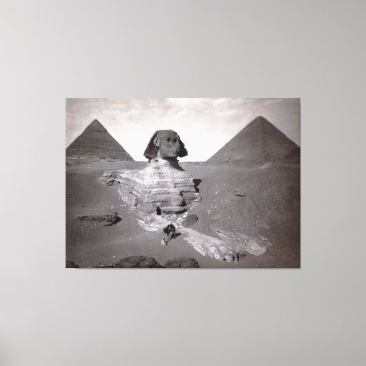 Toile Grande Sphinx & Nécropole des pyramides de Gizeh É (Recto)