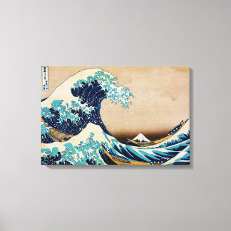 Toile Grande vague par Hokusai Panneau triple japonais