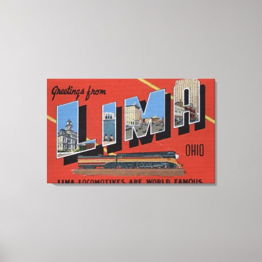 Toile Grandes Lettres - Lima Locomotives sont Monde (Recto)
