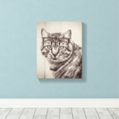 Toile Grange Chat Animaux de ferme 8 x 10 (Insitu (Plancher de Bois))