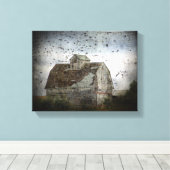 Toile Grange et oiseaux (Insitu (Plancher de Bois))