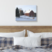 Toile Grange et silo d'hiver enneigés (Insitu(Chambre))