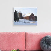 Toile Grange et silo d'hiver enneigés (Insitu(Salon))