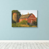 Toile Grange rouge et silo (Insitu (Plancher de Bois))