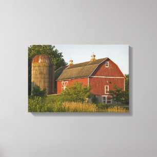 Toile Grange rouge et silo