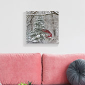 Toile Grange rouge neigeuse (Insitu(Salon))