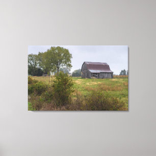 Toile Grange Sur Une Colline