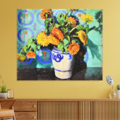 Toile Grant Wood - Calendulas, peinture florale (Insitu(Salon))