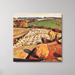 Toile Grant Wood, Paysage,