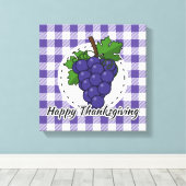 Toile Grape on Violet Plaid (Insitu (Plancher de Bois))