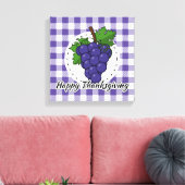 Toile Grape on Violet Plaid (Insitu(Salon))
