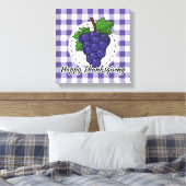 Toile Grape on Violet Plaid (Insitu(Chambre))