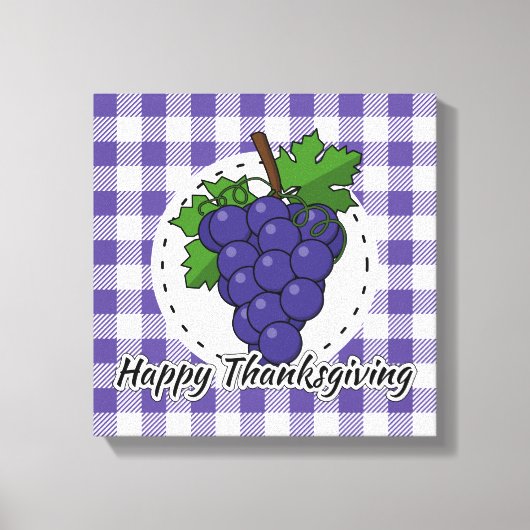 Toile Grape on Violet Plaid (Recto)