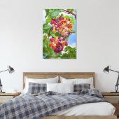 Toile Grapevine ensoleillée - Raisins colorés Peinture d (Insitu(Chambre))