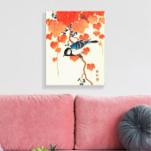 Toile Grapevine vintage d'automne et d'oiseaux japonais (Insitu(Salon))