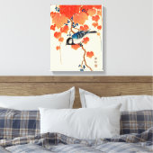 Toile Grapevine vintage d'automne et d'oiseaux japonais (Insitu(Chambre))