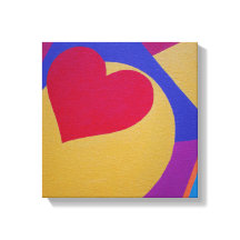 Graphic Red Heart Canvas Print