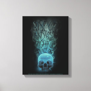 Toile Graphique de crâne et de fumée