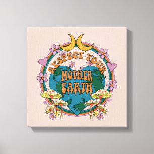 Toile Graphique de la Terre mère rétro des années 70