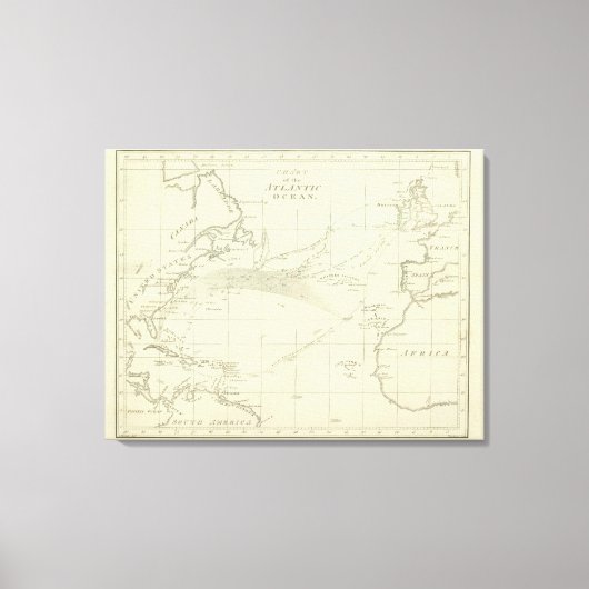 Toile Graphique de l'océan Atlantique (Recto)