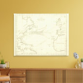 Toile Graphique de l'océan Atlantique (Insitu(Salon))