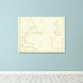 Toile Graphique de l'océan Atlantique (Insitu (Plancher de Bois))