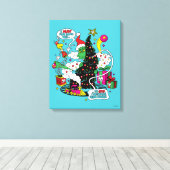 Toile Graphique de Noël coloré Grinch (Insitu (Plancher de Bois))