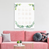 Toile Graphique de placement de mariage aux feuilles de (Insitu(Salon))