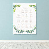 Toile Graphique de placement de mariage aux feuilles de (Insitu (Plancher de Bois))