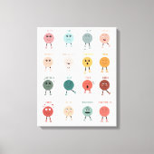 Toile Graphique de visages de sentiments et d'émotions p (Recto)