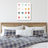Toile Graphique de visages de sentiments et d'émotions p (Insitu(Chambre))