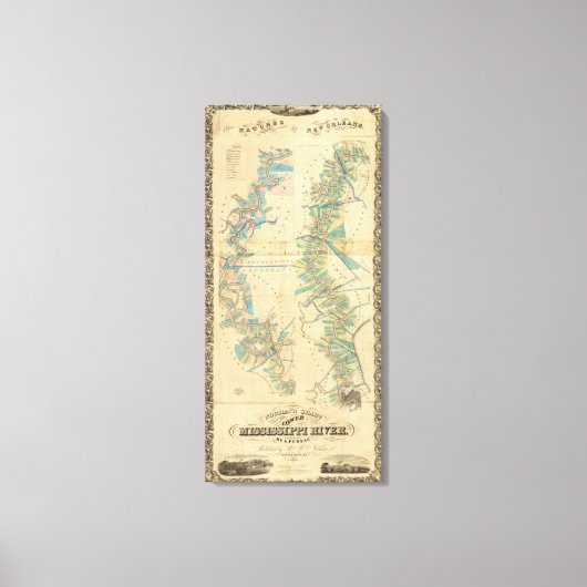 Toile Graphique du fleuve Mississippi inférieur (Recto)