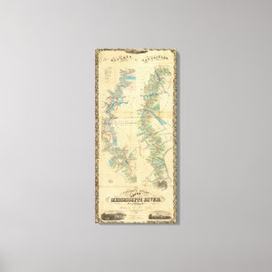 Toile Graphique du fleuve Mississippi inférieur