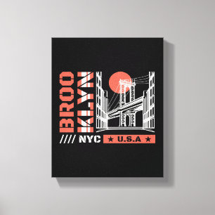 Toile Graphique du pont de Brooklyn NYC New York urbai